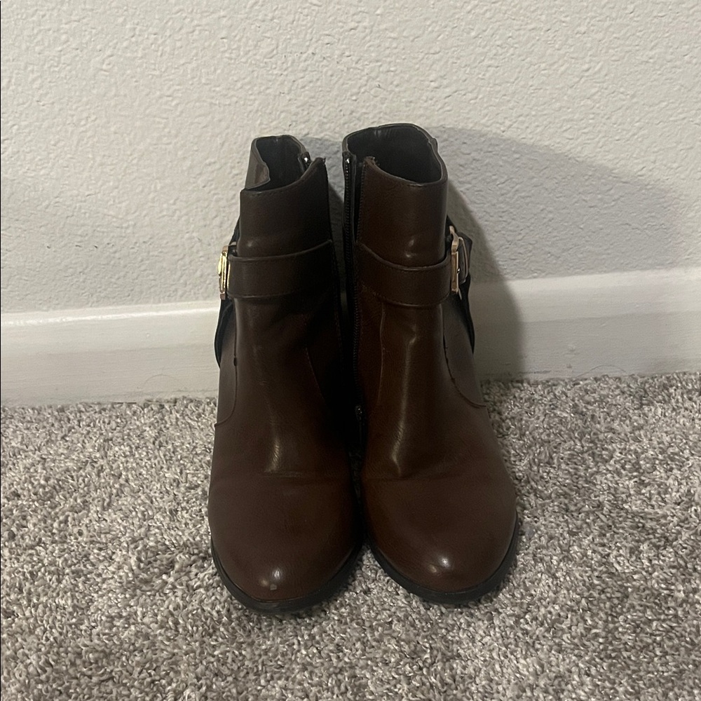 Brown Leather Ankle Boots